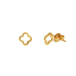 MINI Clover ear studs, 18 K yellow gold plated