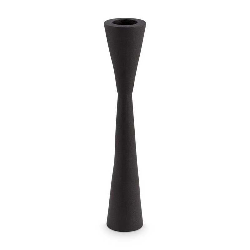 Candle Holder Metal Black 20cm
