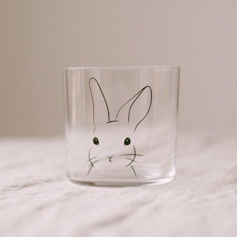 Drinking glass rabbit black (PU = 4 pieces)