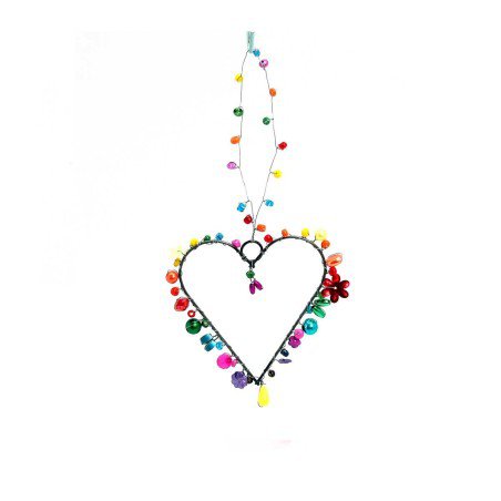 Decoratie Sparkle Heart 7 regenboog