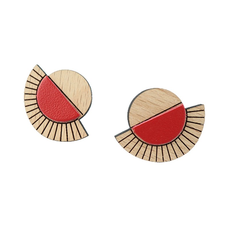 AZTEQUE red earrings