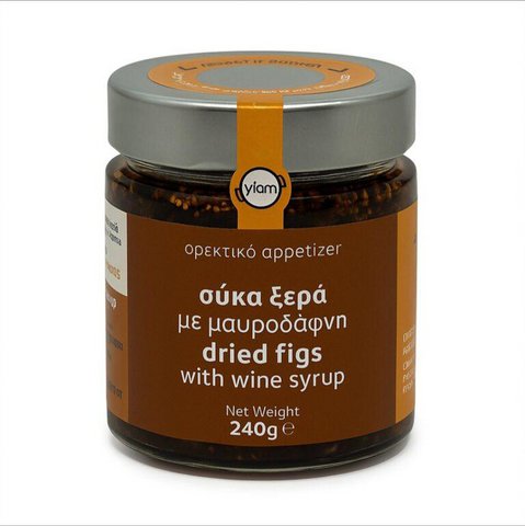 YIAM Handmade Dried Figs with wine Syrup, 240g
