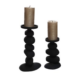 Carepa sort L17/15 x B13/11 x H31/20 cm - 2 stk.