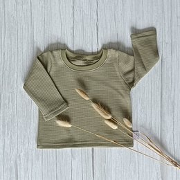 Jersey Gaufré Manches Longues Beige Naturel