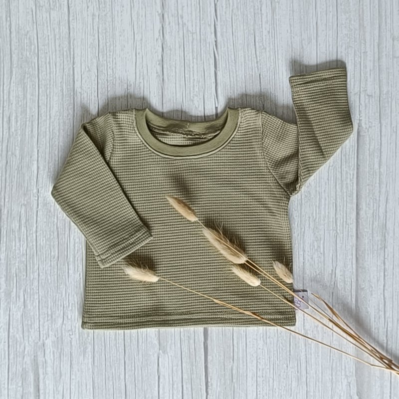 Jersey Gaufré Manches Longues Beige Naturel
