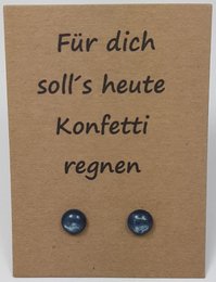 Toll stainless steel earring on card in German language (set10)