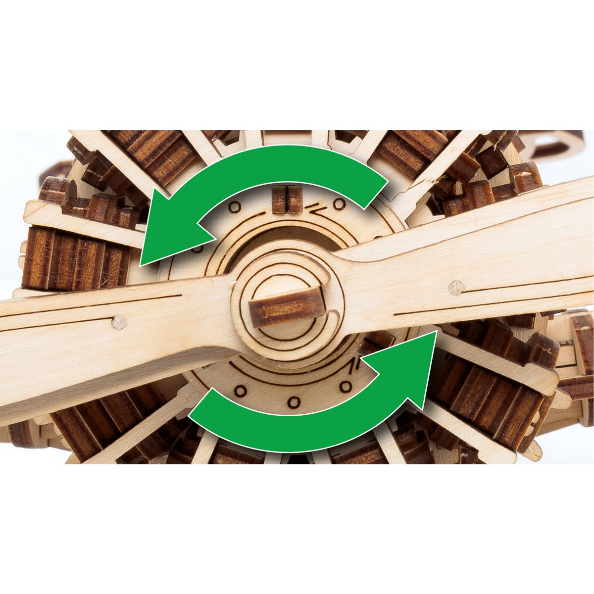 Eco Wood Art (EWA) 3D Mechanische Puzzel -Flugzeug, 1607, 42x28,7x15,4 cm