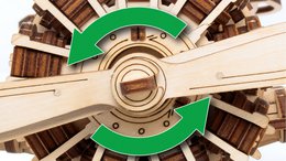 Eco Wood Art (EWA) 3D Mechanische Puzzel -Flugzeug, 1607, 42x28,7x15,4 cm