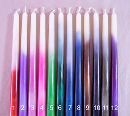 10" Ombre Beeswax Taper Candle - Lav din farvemix kopi