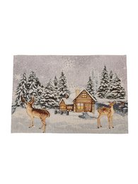 Winter Lurex julefrokost dækkeserviet i Gobelin