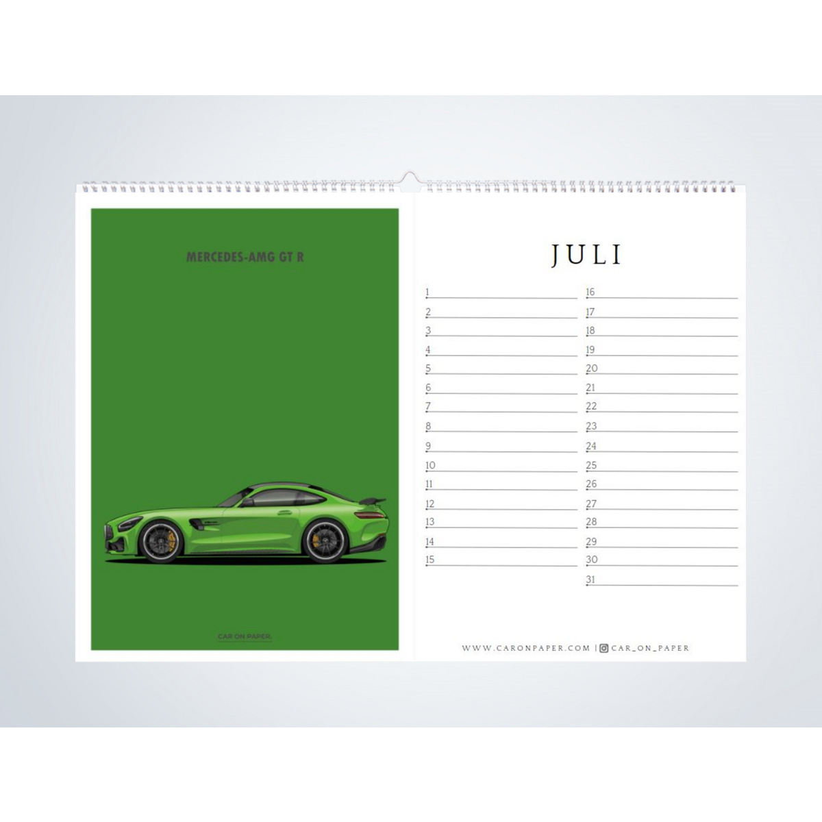 Car Birthday Calendar