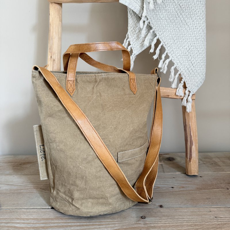 Vintage BucketBag (brown canvas) NEW BATCH
