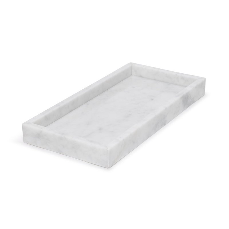 White marble tray 30x15cm