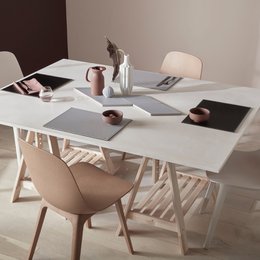 Placemat DUO rechthoekig, grijs/wit