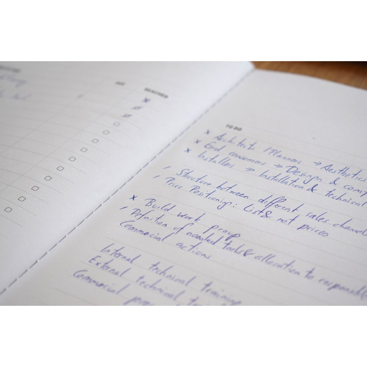 Projektmanagement-Briefpapier-Notizbuch