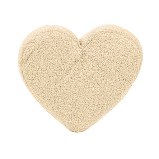 Letterkussen "Hart" gebroken wit