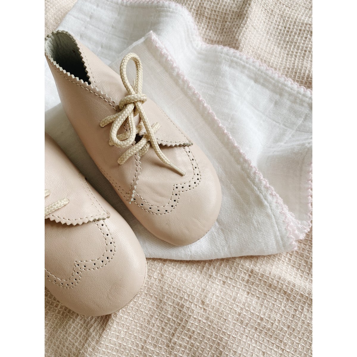Mousseline avec passepoil au crochet - Passepoil Rose