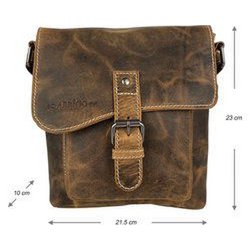 Sac à bandoulière pour dames - Small Cognac Tamponner le sac à bandoulière