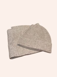 Bonnet et écharpe en 100% laine merinos