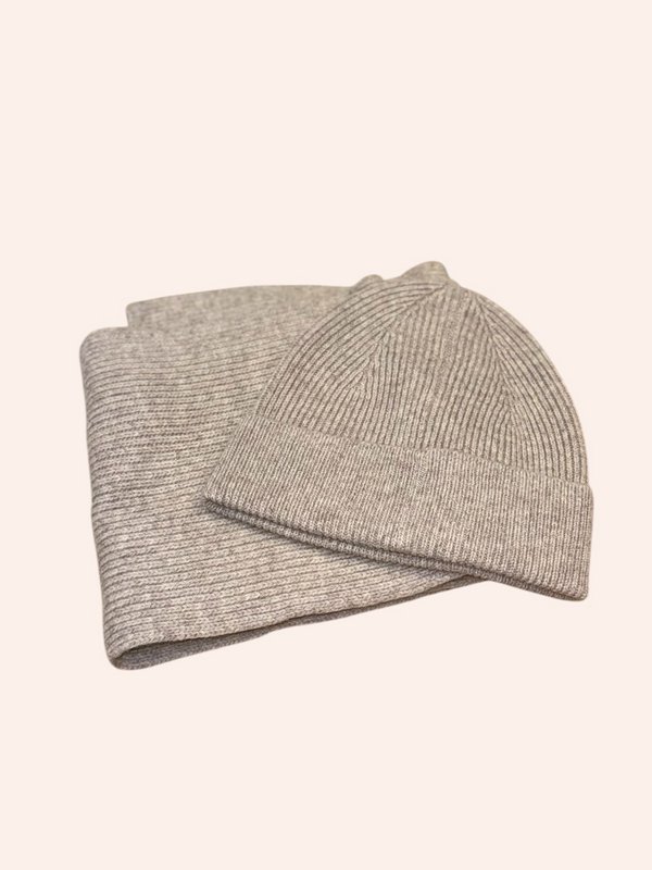 Bonnet et écharpe en 100% laine merinos