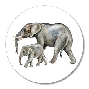 Wandkreis - Elefant 30 cm