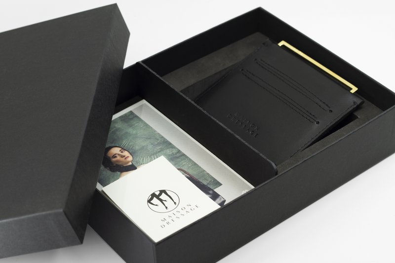FRAME card holder - 22k gold