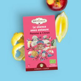 Organic Herbal Tea Le Silence Surrounds You – Soothing and Refreshing Well-Being Infusions - Honeybush, Apple and Lemon - Ideal Evening