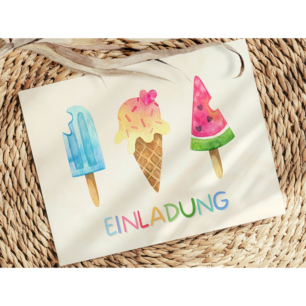 Tarjetas de invitación para fiesta de cumpleaños de helado para niñas y niños, tarjetas de invitación de helado para que los niños llenen con sobres para fiesta de cumpleaños de helado