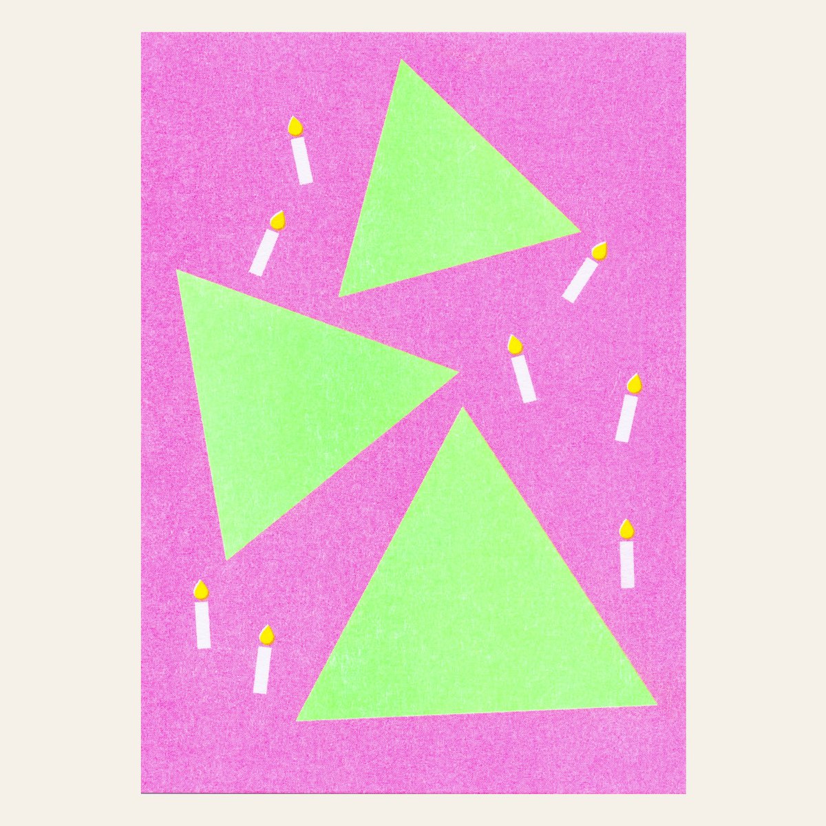 Risography Postcard-Chaos fir-DIN A6