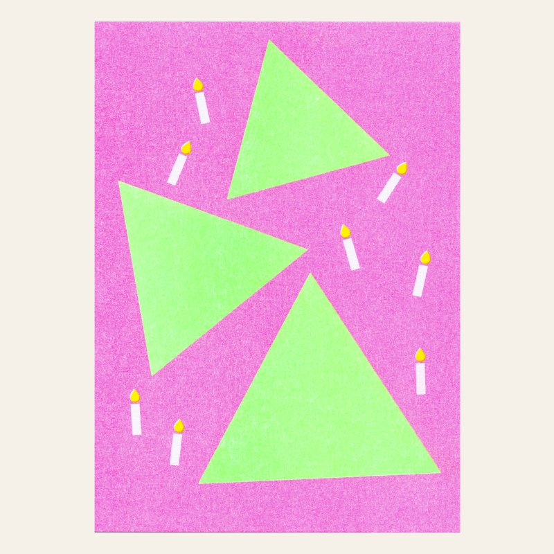Risography Postcard-Chaos fir-DIN A6