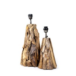 Lampada da tavolo San Remo - realizzata in radice di teak - sensazione naturale estrema