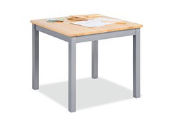 Kinderen tafel en stoel set "fenna", grijs/natuurlijk, 3 delen