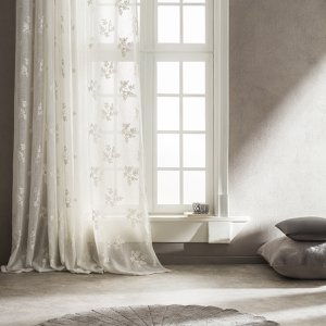Bandvorhang 140x280cm GOFIS HOME Blatt Off White 532/ 05