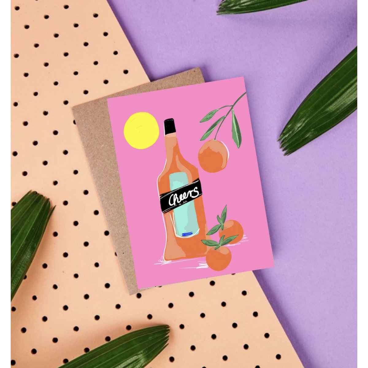 „Cheers to life „ Postkarte 