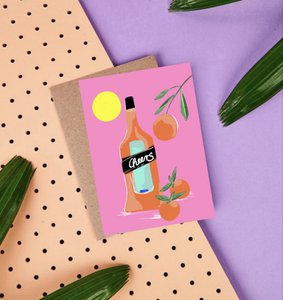 „Cheers to life „ Postkarte
