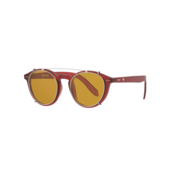 Lennon Blue Light Glasses - Everyday Lens met Heavy Duty Clip-on (rood montuur)