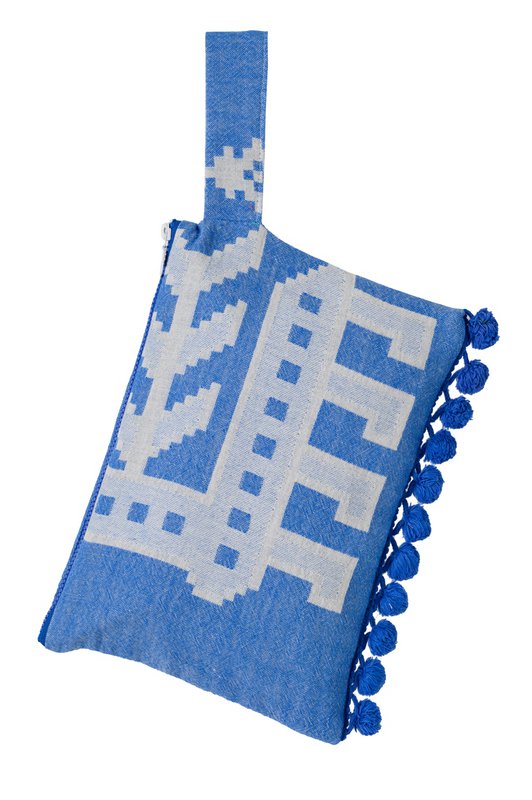 CLUTCH ΚΕΝΤIΜΑ PONPON P.BLUE&N.BLUE