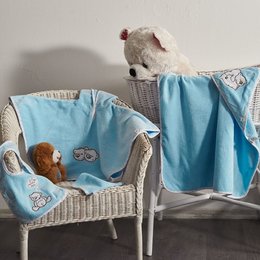 Set di poncho per bebè in cotone biologico Twin Bears