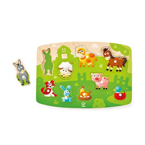 Puzzle con pioli da cortile