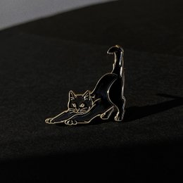 Pin di smalto "Gatto di allungamento"