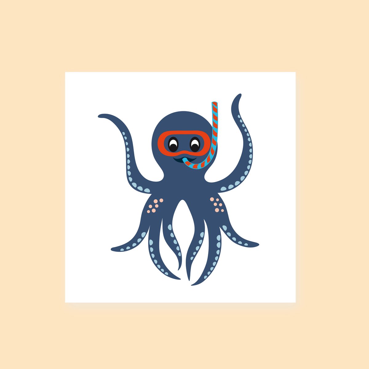 Temporary tattoo - Smart octopus