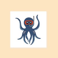 Temporary tattoo - Smart octopus