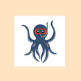Temporary tattoo - Smart octopus
