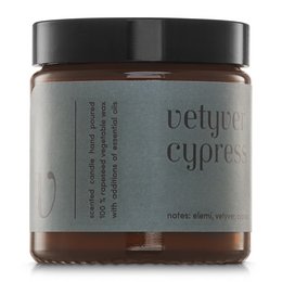 "Vetyver Cypres" scented candle 100% natural rapeseed wax 120g