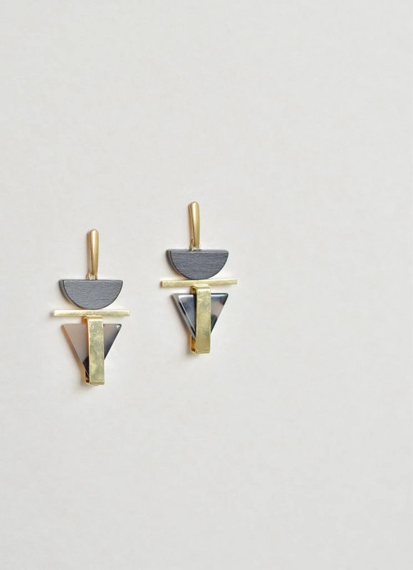 Pendientes Triángulo Negro