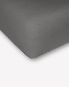 "Eliane" muslin fitted sheet • Anthracite