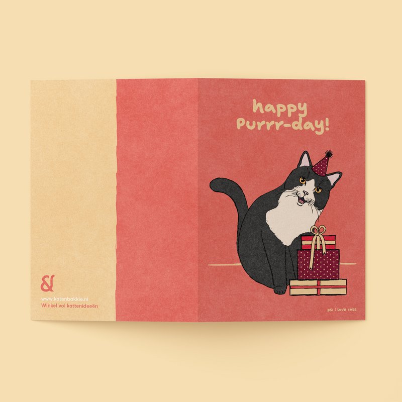 Carte de voeux «Happy Purrr-Day»