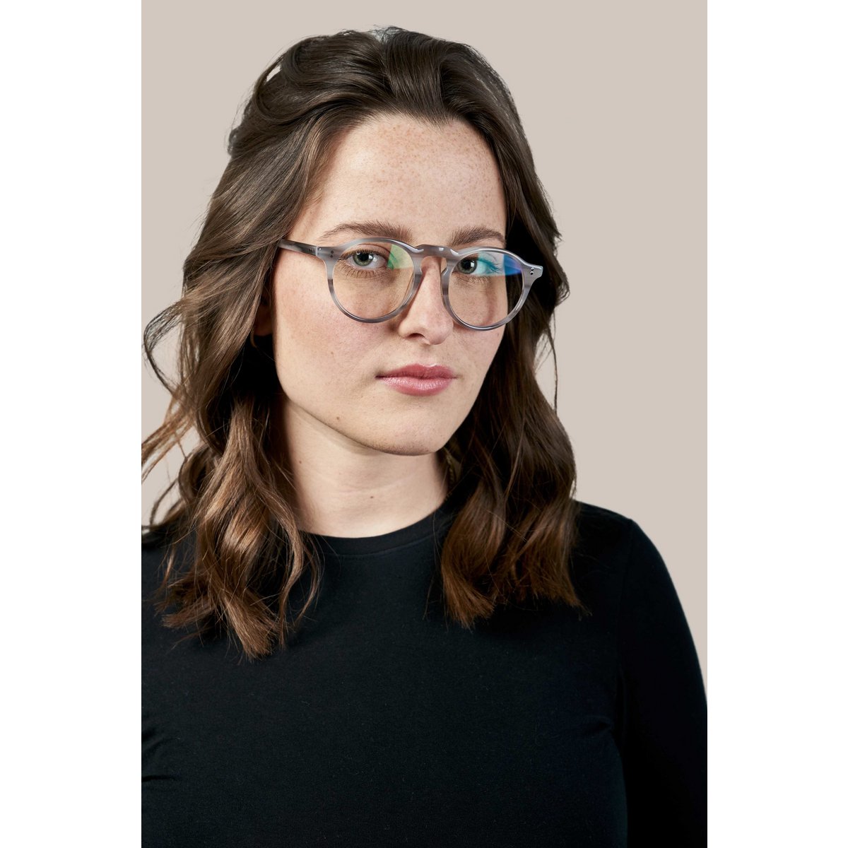 Blue light blocking glasses, Henry model, acetate frames, Shadow color