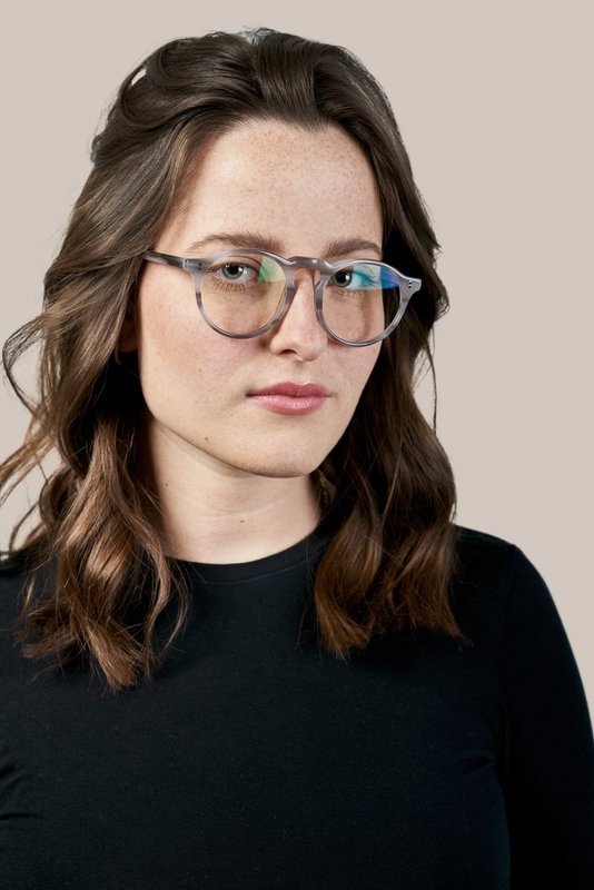 Blue light blocking glasses, Henry model, acetate frames, Shadow color
