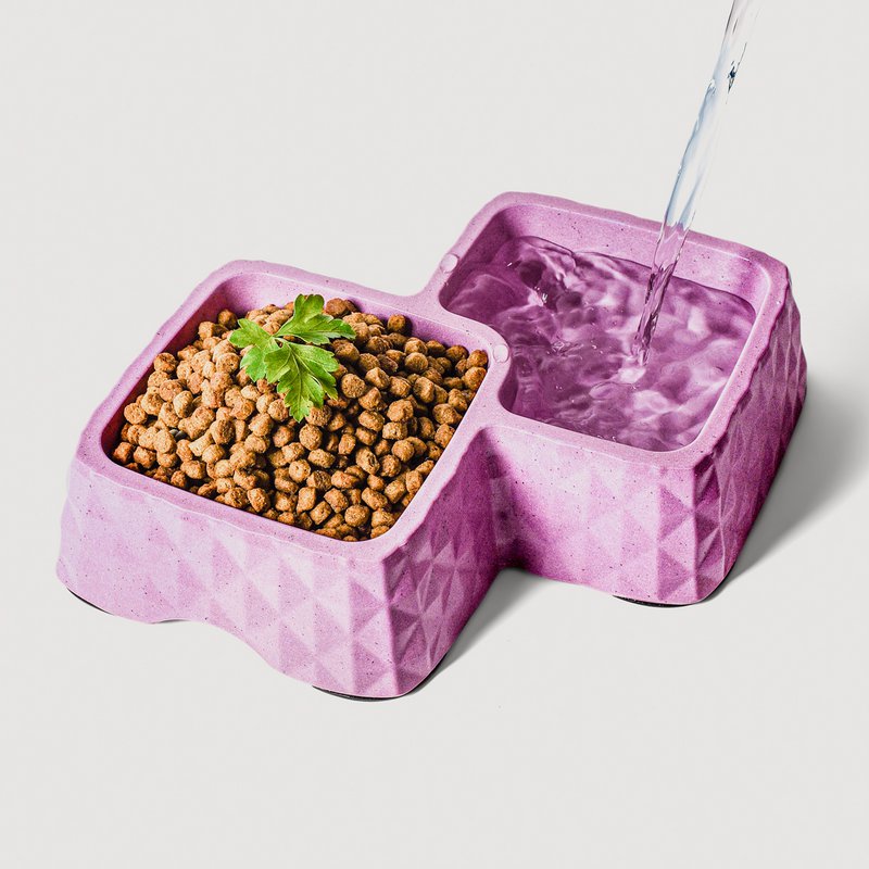 Ne & No® Bamboo Double Bowl para gatos y perros